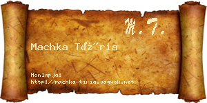Machka Tíria névjegykártya